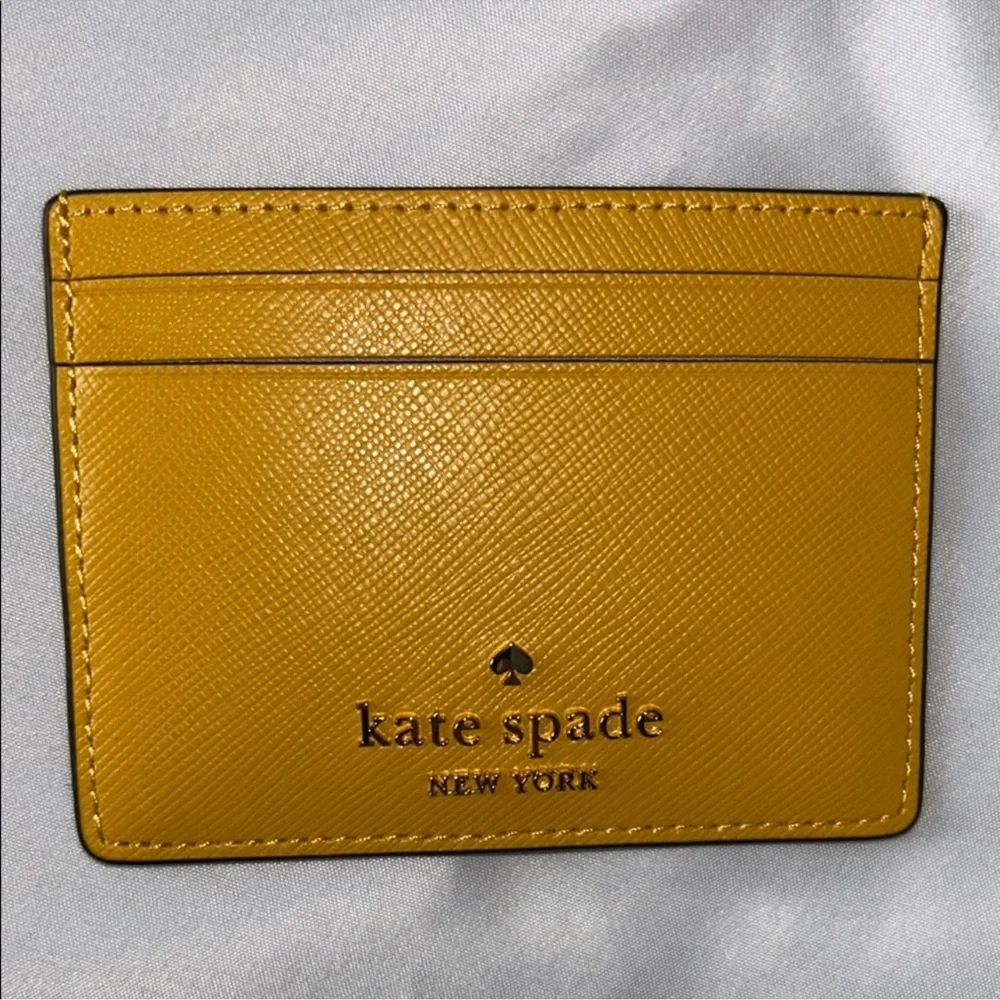 Kate Spade Daffodi Madison Saffiano Leather Slim Small Card Holder
